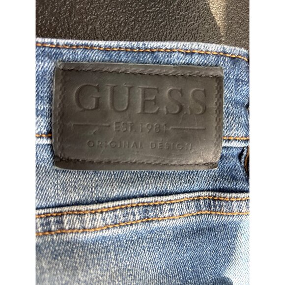 Guess Men's Blue Denim Slim Straight Jeans 36x30 - Picture 5 of 10